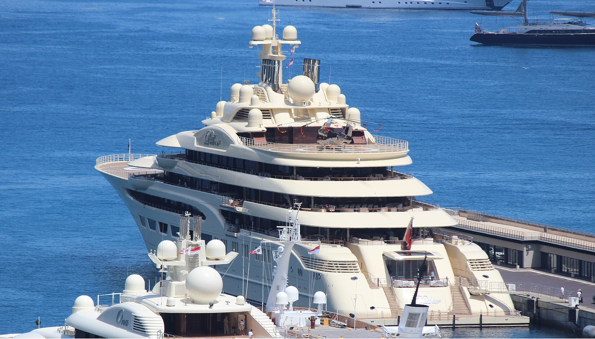 Superyacht in Port Hercules, Monaco