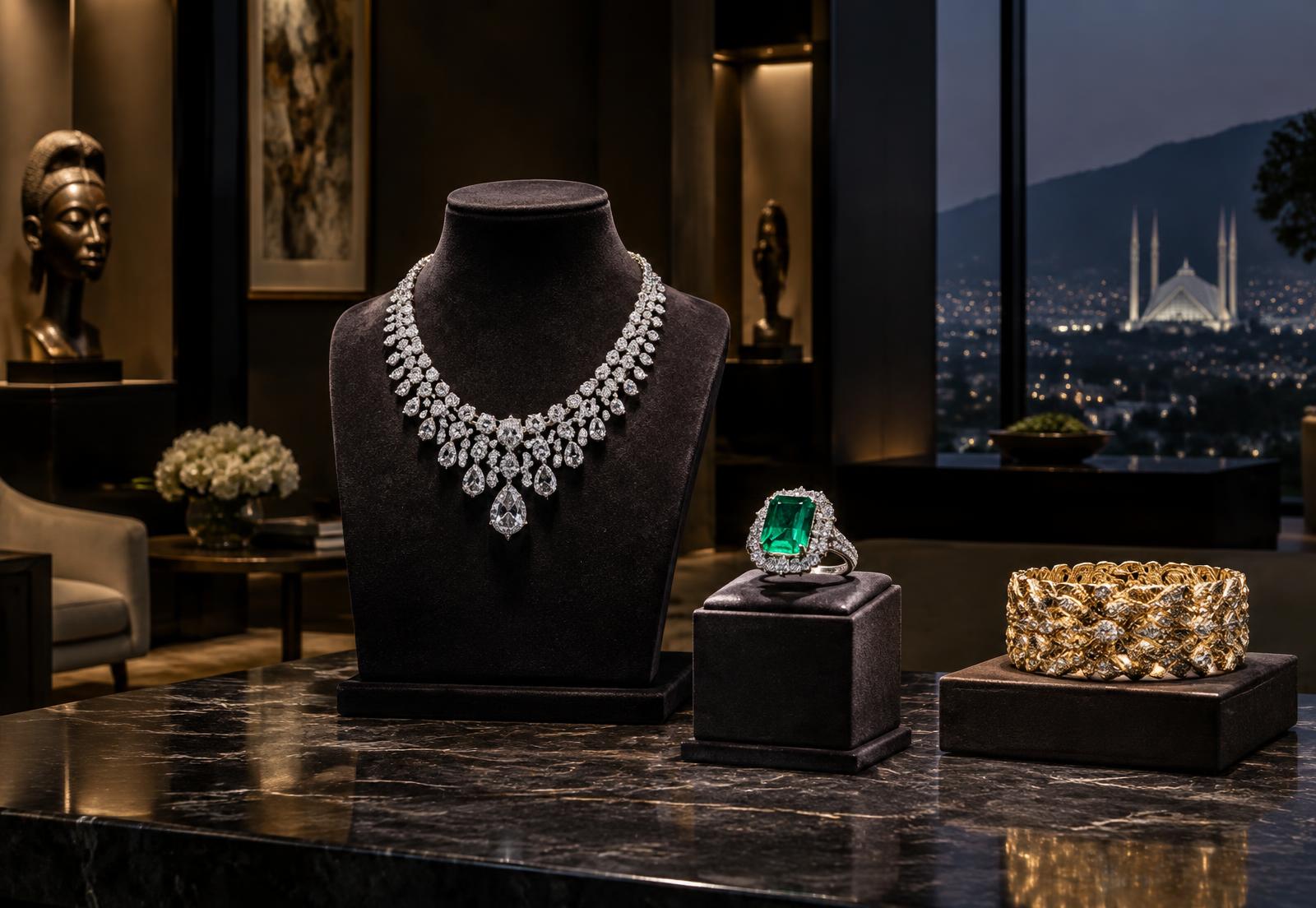 Illustrative private viewing of fine jewellery